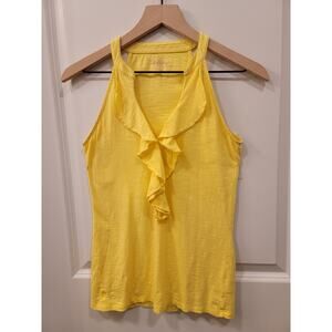 Lilly Pulitzer Yellow Ruffle Tank